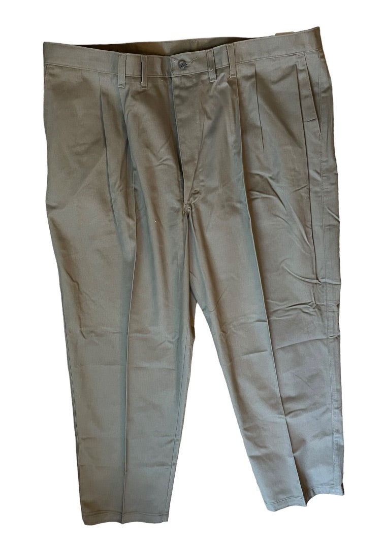 44 x 30 Lee Stain Resistant Khakis Double Pleat New Mens Pants