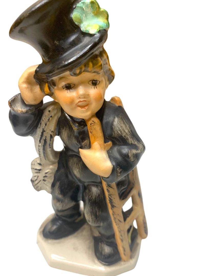 Vintage Friedel Bavaria Western Germany Chimney Sweep 6" Ceramic Figurine