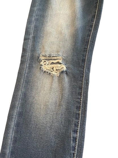 Sie 7 Raw Original Junior Womens Distressed Skinny Jeans Stretch Denim