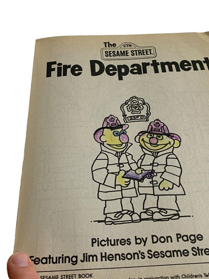 Golden A Big Coloring Book Sesame Street The Fire Department '84