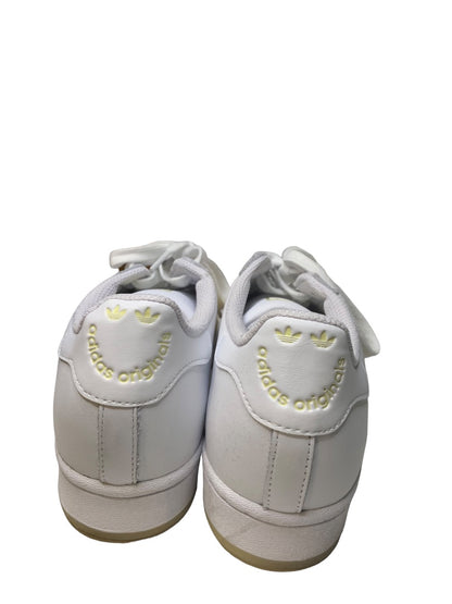 Size 9.5 Adidas Originals Womens White Yellow Superstar Sneakers GY2073