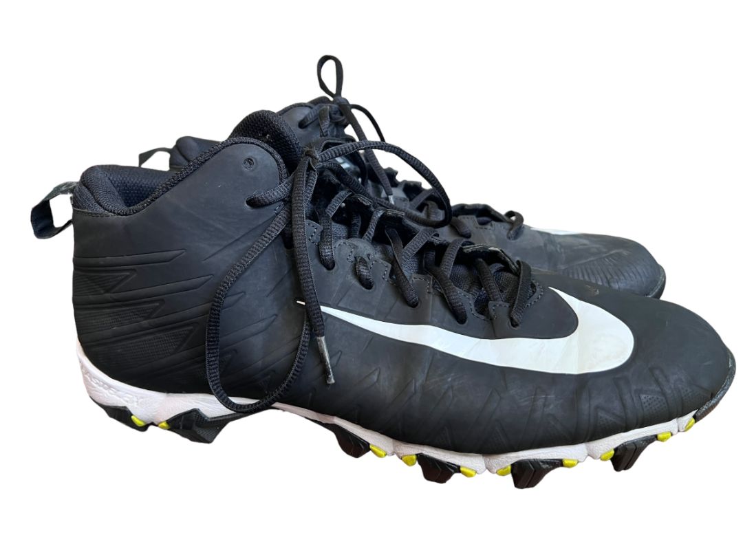 Nike Alpha Menace Shark Football Cleats Black White 878122-011 Men's