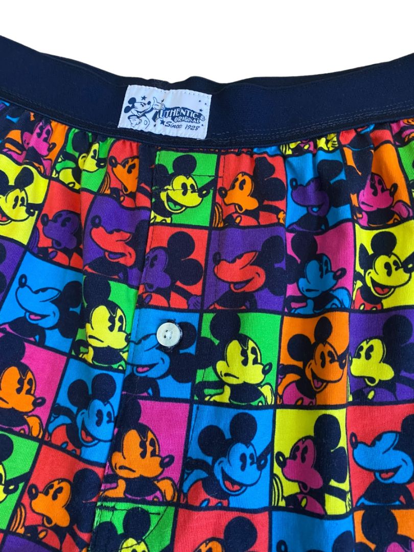 Medium Disney Parks Mickey Mouse Bright Fun Boxers Sleep Shorts