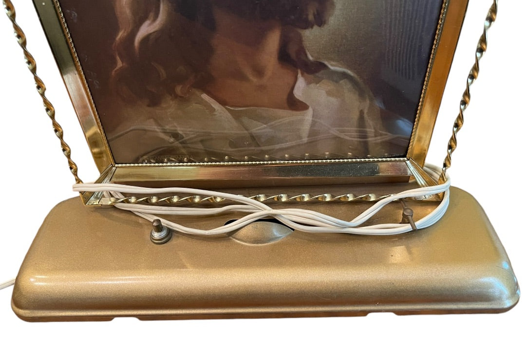 Midcentury Jesus Lithograph Light Plak-Lite Hobby Hill Chicago Muscial 1950s