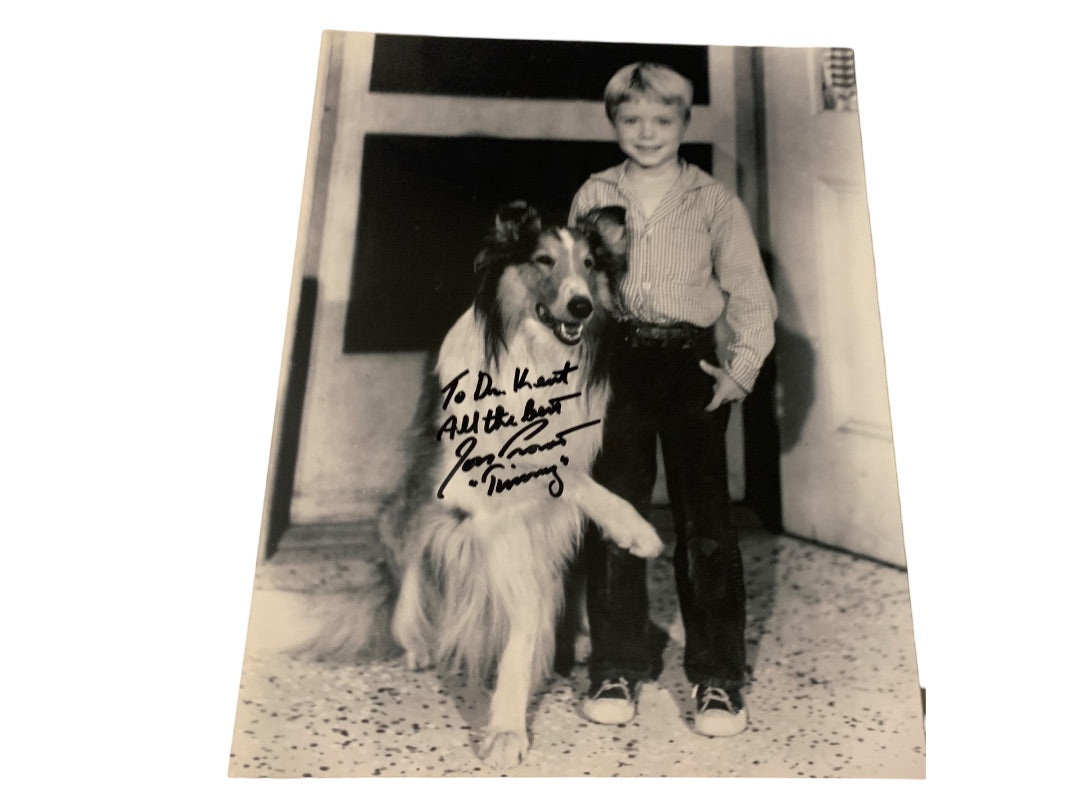 Signed Jon Provost Timmy Martin 8x10 Photo Black White Lassie Personalized Autograph