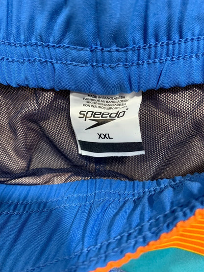 XXL Speedo Mens New Swim Trunks Lined Spicy Orange Striped