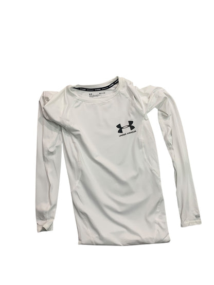 Small Under Armour Swim Mens White Long Sleeve Compression Shirt 5106446