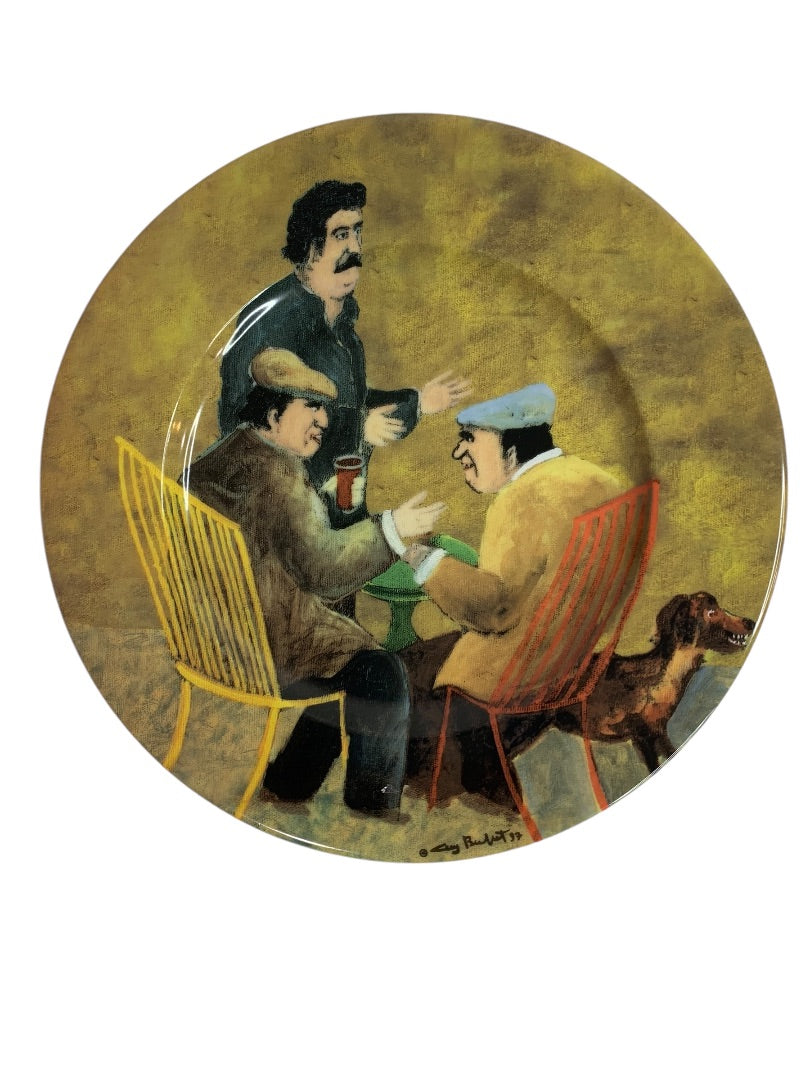 Guy Buffet Tuscan Storefronts Salad Plate Gentleman Repast 8 Inch