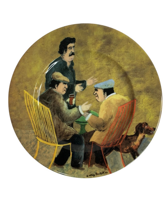 Guy Buffet Tuscan Storefronts Salad Plate Gentleman Repast 8 Inch