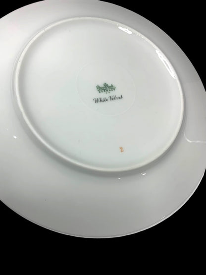 Rosenthal Germany White Velvet 6 Inch Bread and Butter Plate Gold Band