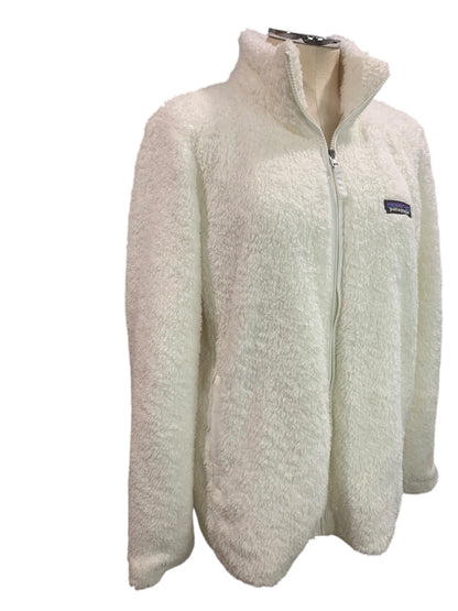 Large Patagonia Los Gatos Womens Fleece Jacket Full Zip Birch White