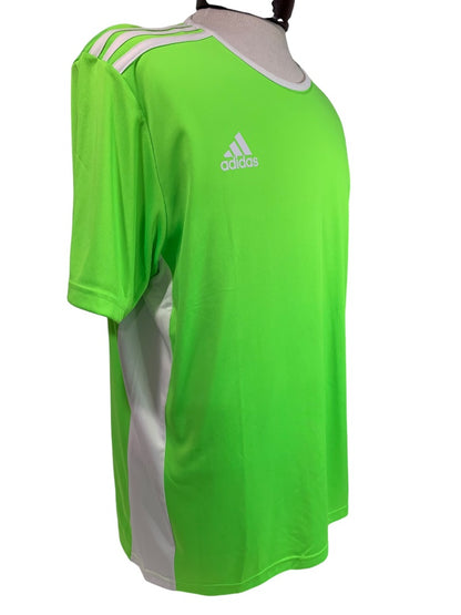 Large Adidas Mens New Entrada Soccer Jersey Solar Green CE9758