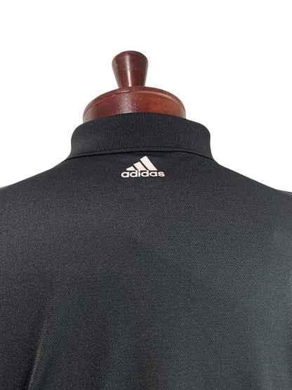 XL Adidas Mens New Black Golf Shirt Polo A76 MCL Stripe Cuff P77781