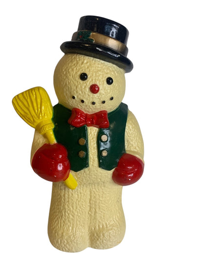 1997 Snowman Pathway Blow Mold Light Topper Dynagood  10 inch Hard Plastic