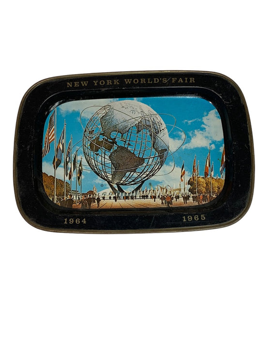 New Work Worlds Fair 1964 Small Tray Unisphere Steel 311 Black