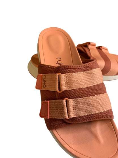 Size 9.5 Ryka Womens Salmon Tribute Adjustable Slides