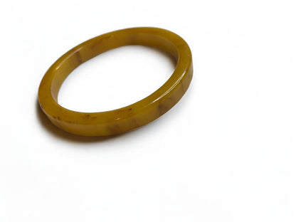 Vintage Bakelite Butterscotch Brown Bangle Bracelet Flat Sided Spacer