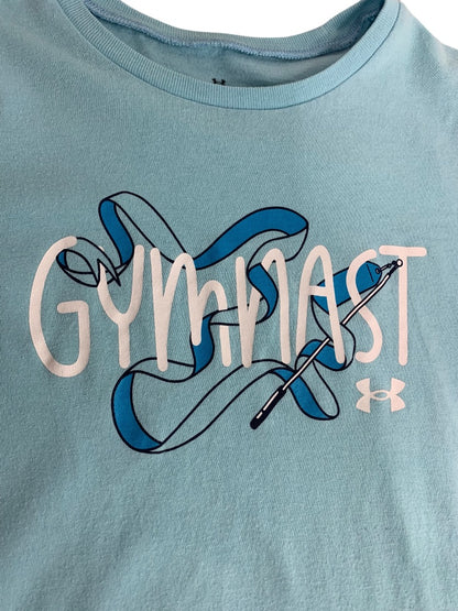 Medium Youth Under Armour Girls "Gymnast" Blue Tshirt Loose Fit