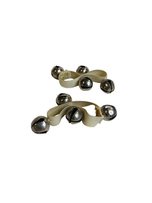 Set of 2 Child Vintage Jingle Bell Elastic Bracelets Costume Handmade Angel