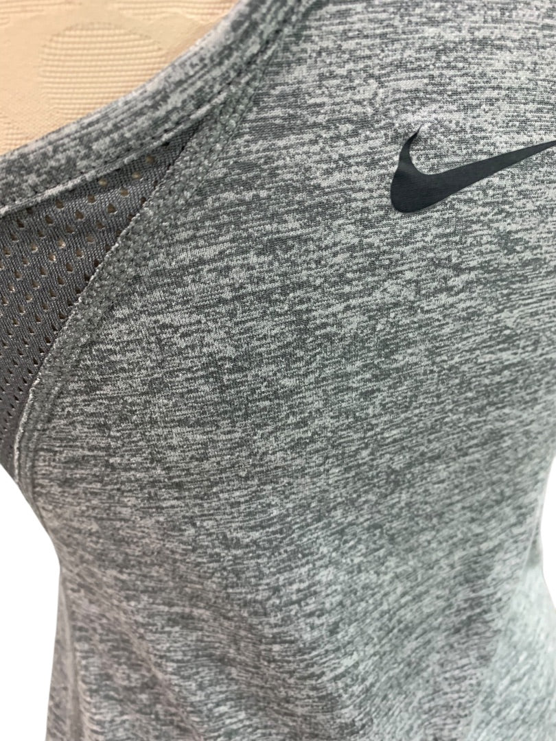 Small Nike Dri-Fit Womens Racerback Tank Athletic Heathered Gray