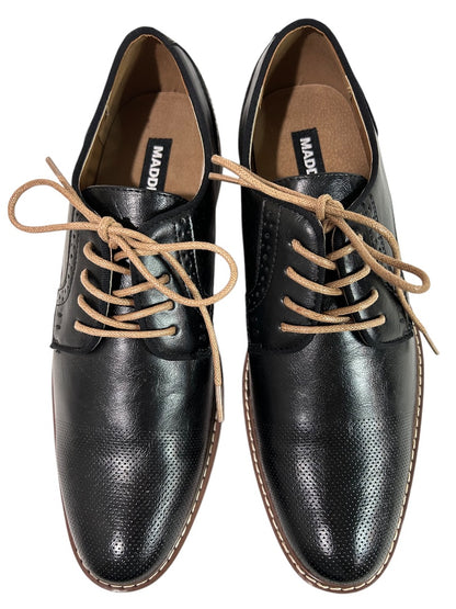 Size 10 Steve Madden Mens Black Oxford Bobby Shoe Lace Up