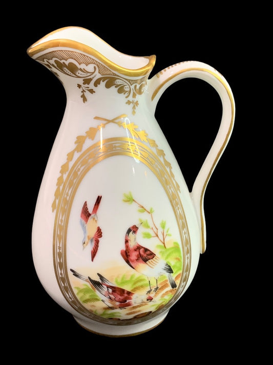 1980s Frankin Mint Fine Porcelain Creamer Collection Wooded Birds 5.2 Inch