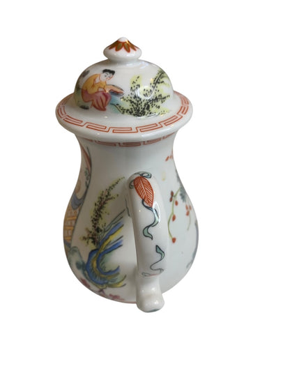 1980s Frankin Mint Fine Porcelain Collection Lidded Teapot 6 Inch