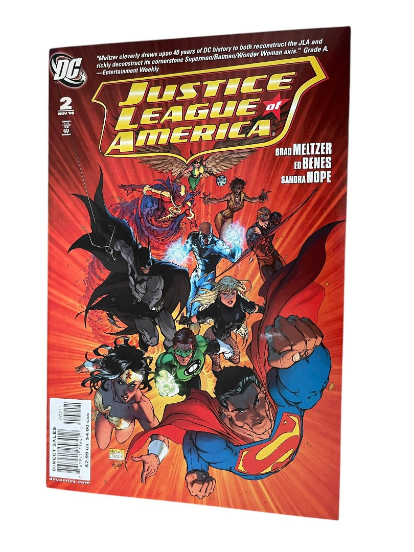 DC Justice League of America #0-2 Meltzer Benes Hope