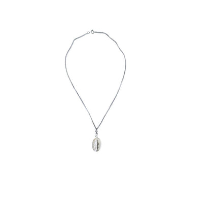 Vintage Mother Mary Miraculous Medal Pendant Necklace Silvertone 17.5 Inch Spring Clasp