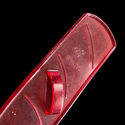 1970s Red Transparent Candy Cane Plastic Cookie Cutter USA