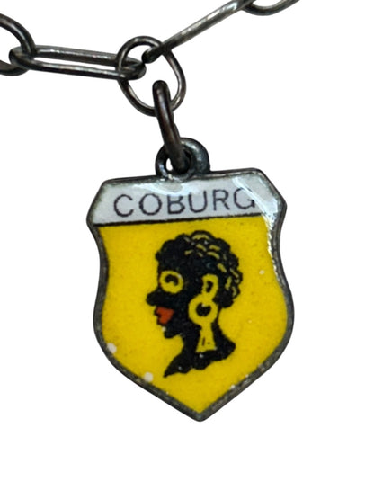 German Silver 800 Rev Fritz Vintage Charm Bracelet Souvenir 6 Inch