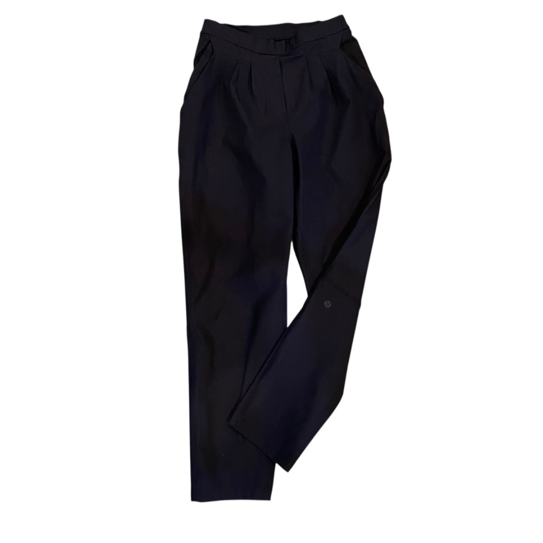 Size 4 LuLulemon Pull On Womens Black Trouser Pants High Rise