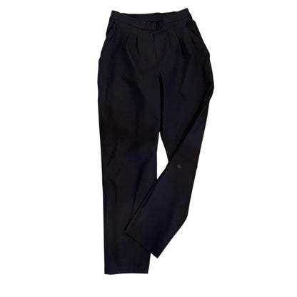 Size 4 LuLulemon Pull On Womens Black Trouser Pants High Rise