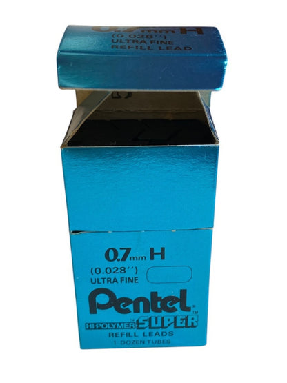 Pentel Super Refill Leads 11 Tubes .7mmH (0.028") Ultra Fine Hi-Polymer