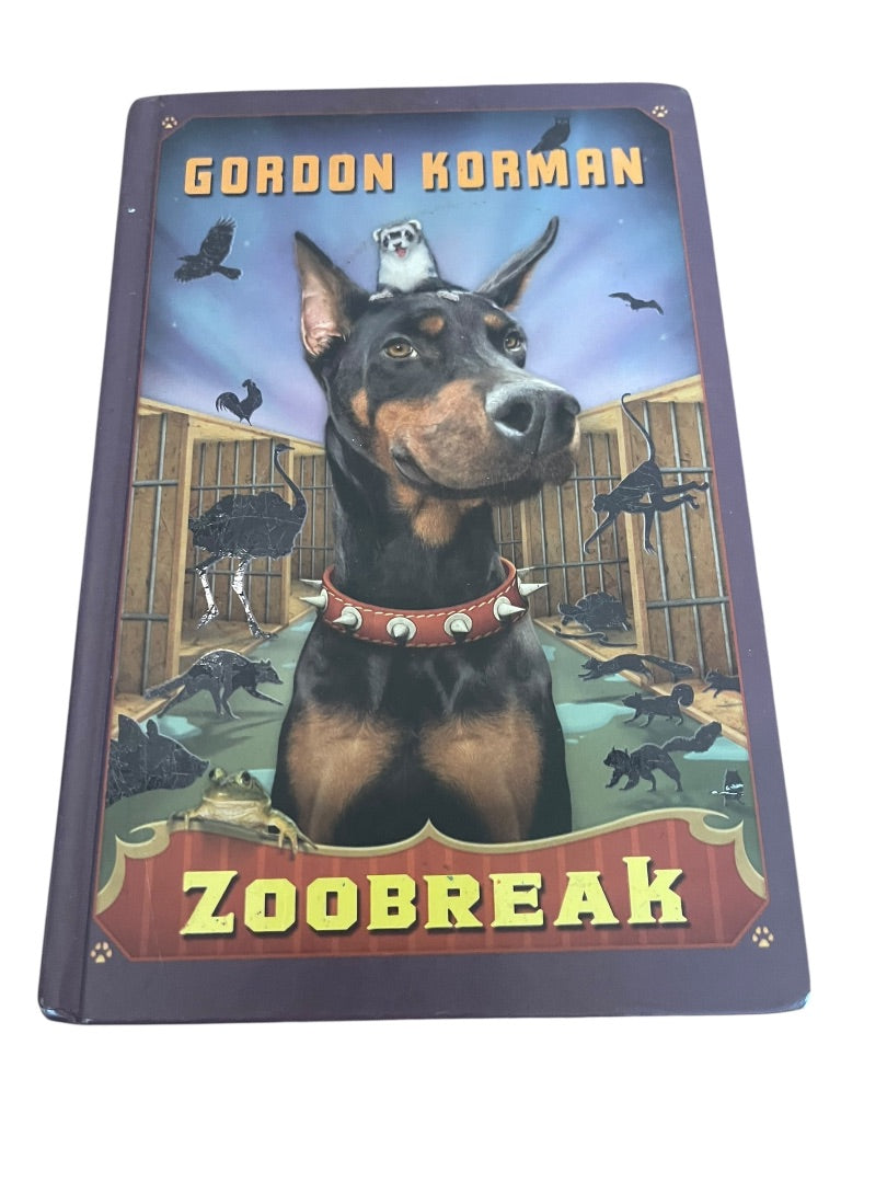 Lot of 3 Gordon Korman Showoff Jackpot Zoobreak Scholastic Hardback