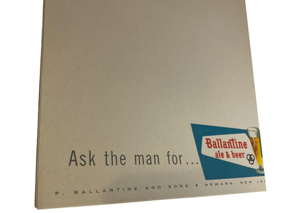 Vintage Ballantine and Heineken Beer Menu Sheet 10 Papers 10.75 x 7 Inch Inserts