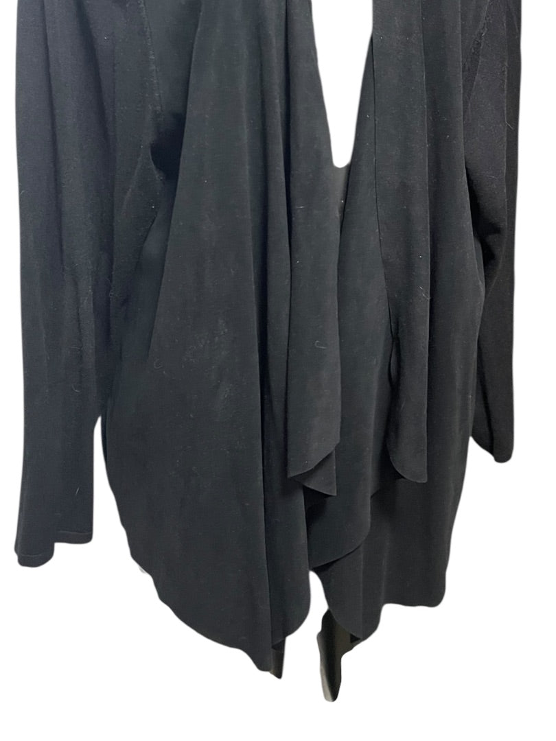3X INC International Concepts Womens Open Cardigan Black