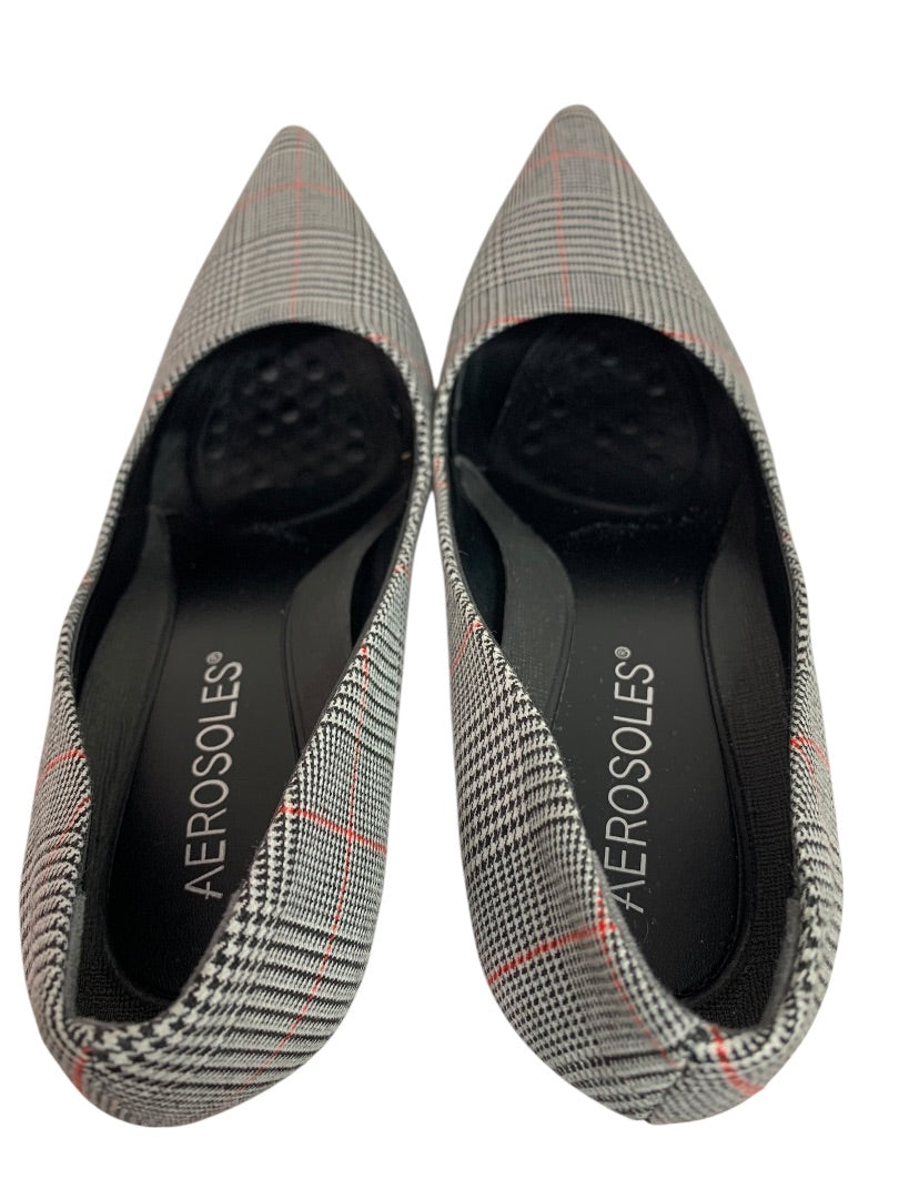Size 6 Aerosoles Womens Plaid Black Heels Deal Breaker 3 Inch