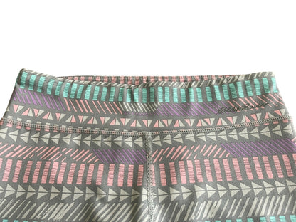 Large 14/16 Eddie Bauer Patterned Girls Stretch Pants Gray Blue Pink