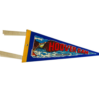 Vintage 12 Inch Hoover Dam Pennant Arizona Nevada Souvenir USA Made