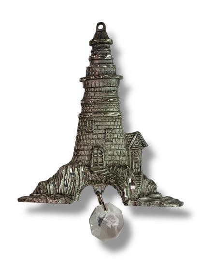 Spoontiques Pewter Ornament Suncatcher Prism Lighthouse 2.75 Inch
