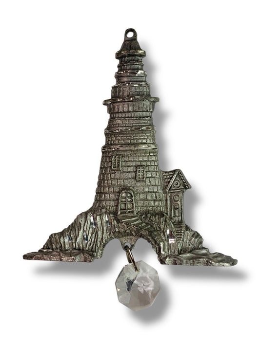 Spoontiques Pewter Ornament Suncatcher Prism Lighthouse 2.75 Inch