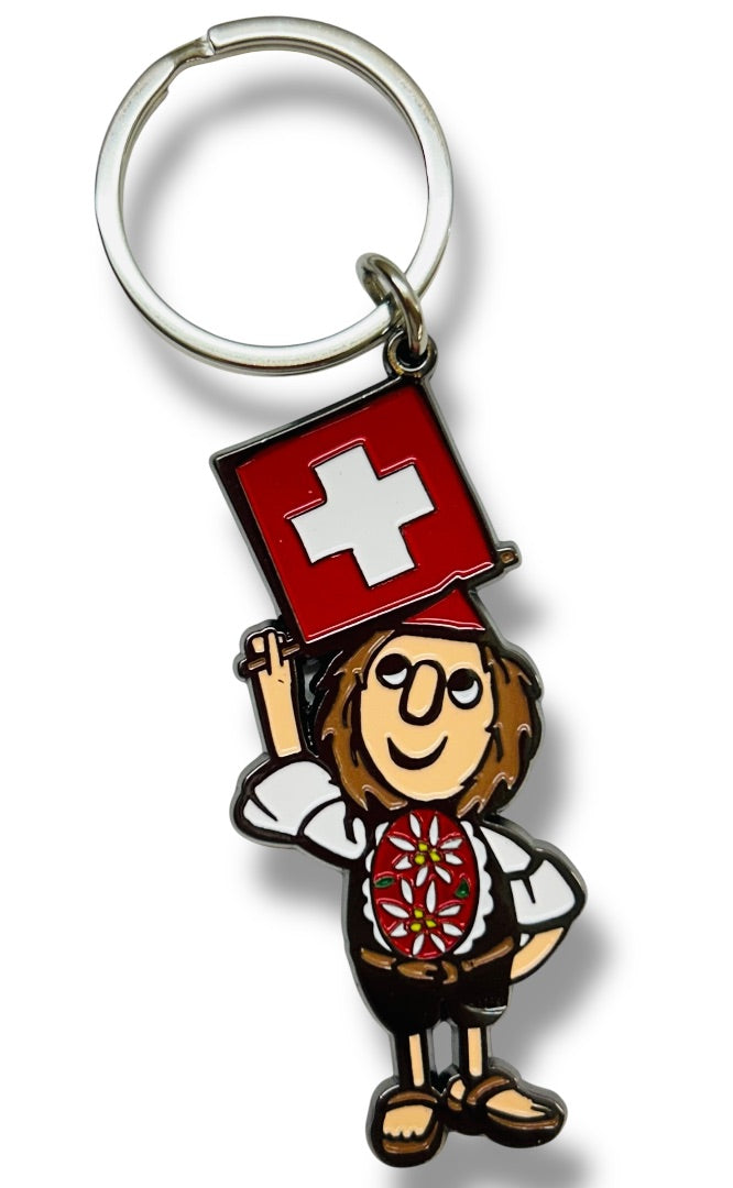 Swiss Casagrande Souvenir Keychain Keyring 3.75"
