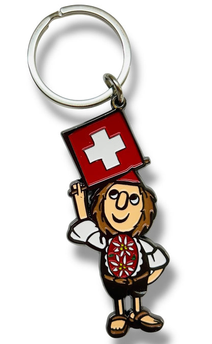 Swiss Casagrande Souvenir Keychain Keyring 3.75"