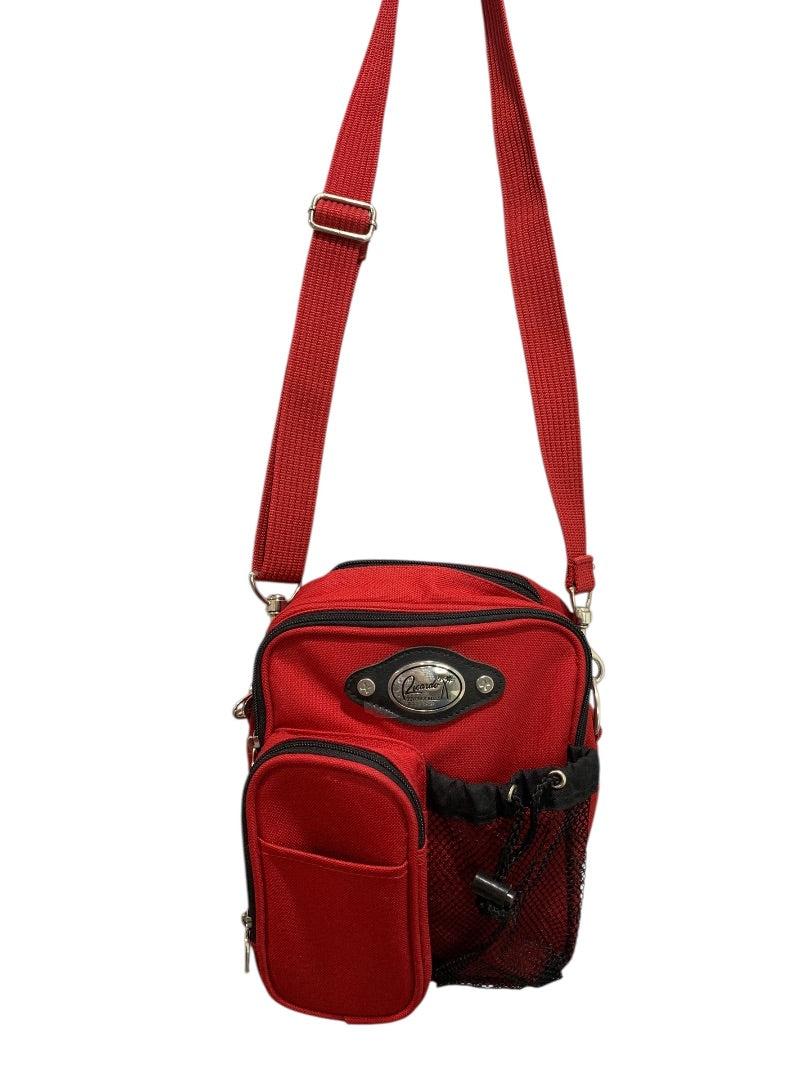 Ricardo Beverly Hills Crossbody Travel Bag Red Organizer