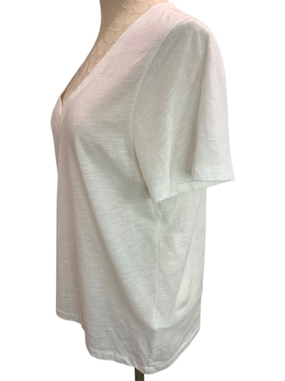 Medium Madewell Womens V-Neck Tshirt White Organic Cotton Blend