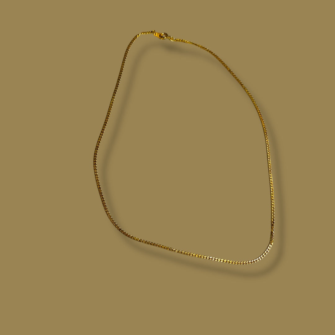 Goldtone Chain Necklace 18 Inch Spring Clasp