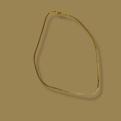 Goldtone Chain Necklace 18 Inch Spring Clasp