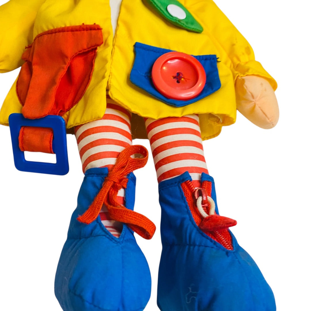 1991 Playskool Dress Me Raggedy Ann Rag Doll Raincoat Shoes 15 Inch