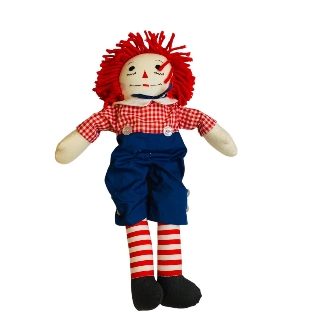 Vintage Handmade Raggedy Andy Rag Doll 15" Classic